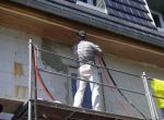 Fassadenputz mit Putzmaschine